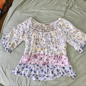 Boho floral blouse